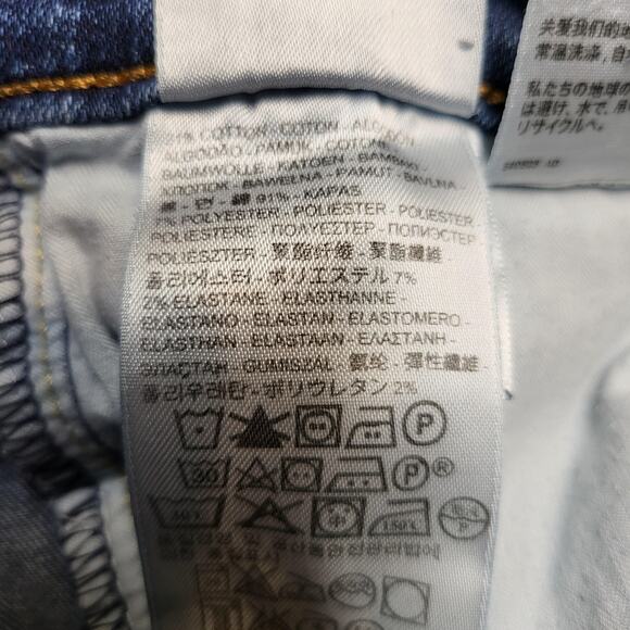 Levi's Jeans Womens 31 Blue Demi Curve Stretch Slim Straight W31 L32 Denim - Picture 4 of 11